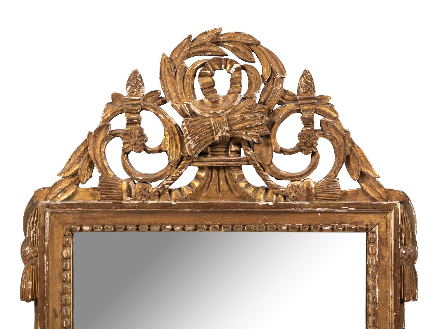 A Pair of Neoclassical Style Giltwood Mirrors