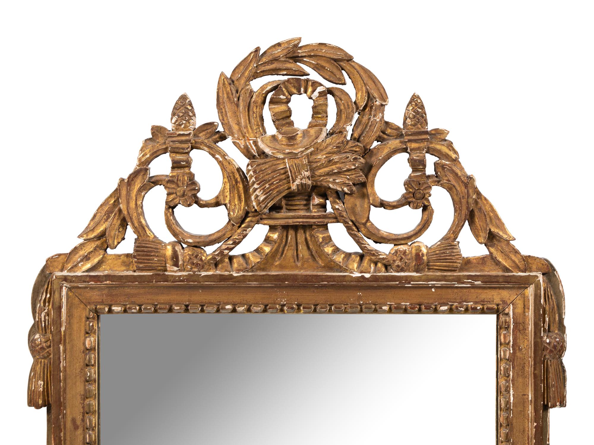 A Pair of Neoclassical Style Giltwood Mirrors