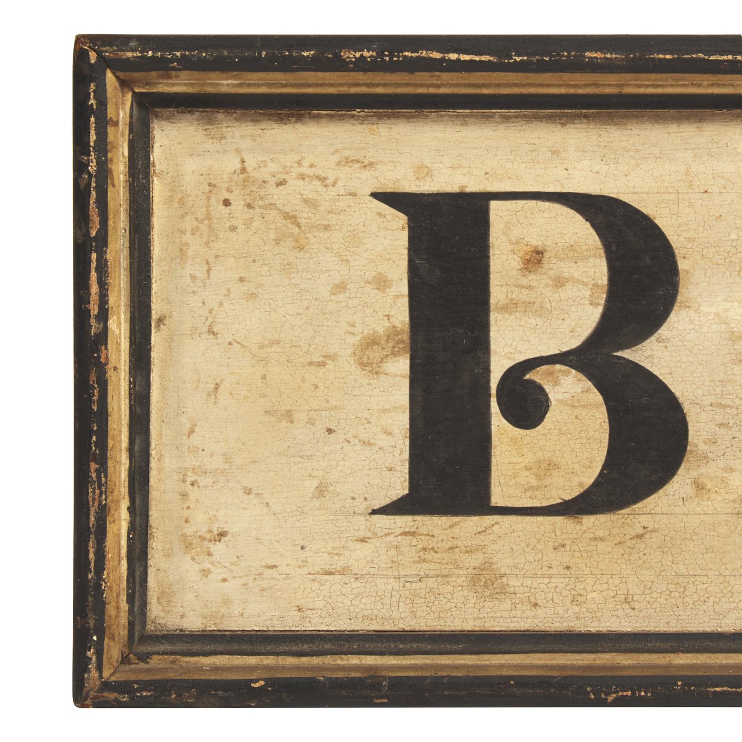 A Painted Wood "Billiards" Trade Sign