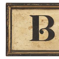 A Painted Wood "Billiards" Trade Sign