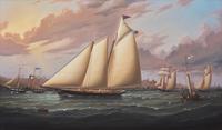 Schooner Yacht Off the Coast