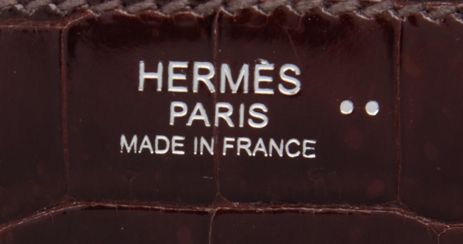 HERMÈS, BIRKIN 30 IN SHINY BROWN CROCODILE