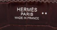 HERMÈS, BIRKIN 30 IN SHINY BROWN CROCODILE