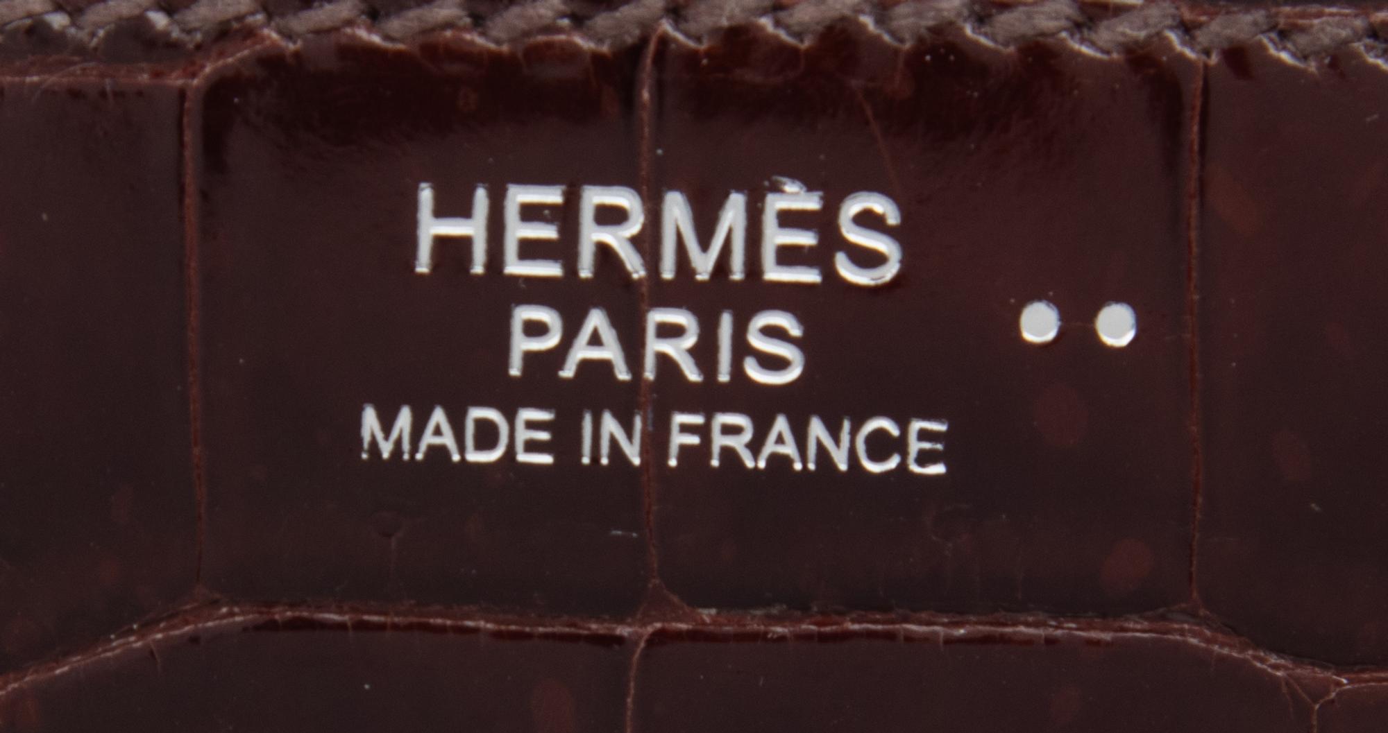 HERMÈS, BIRKIN 30 IN SHINY BROWN CROCODILE