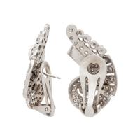 WHITE GOLD AND DIAMOND CLIP EARRINGS