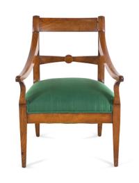 A Biedermeier Maple Armchair