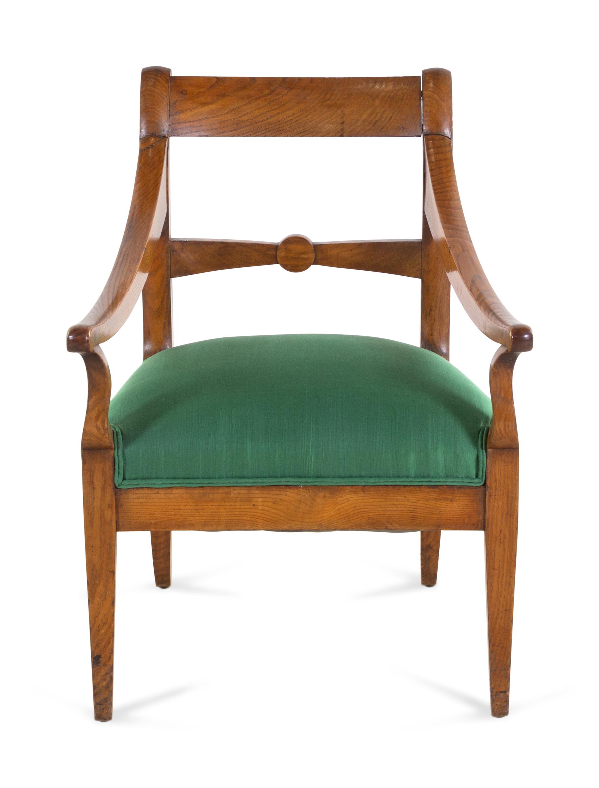 A Biedermeier Maple Armchair