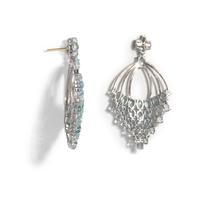 AQUAMARINE AND DIAMOND EARRINGS