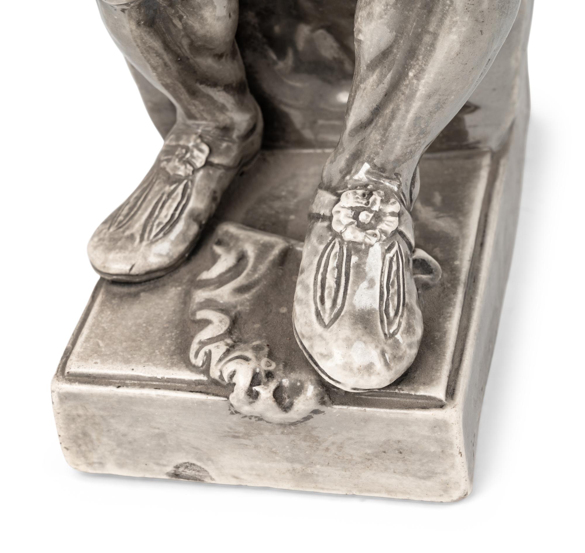 An English Silver Luster Ware Figure