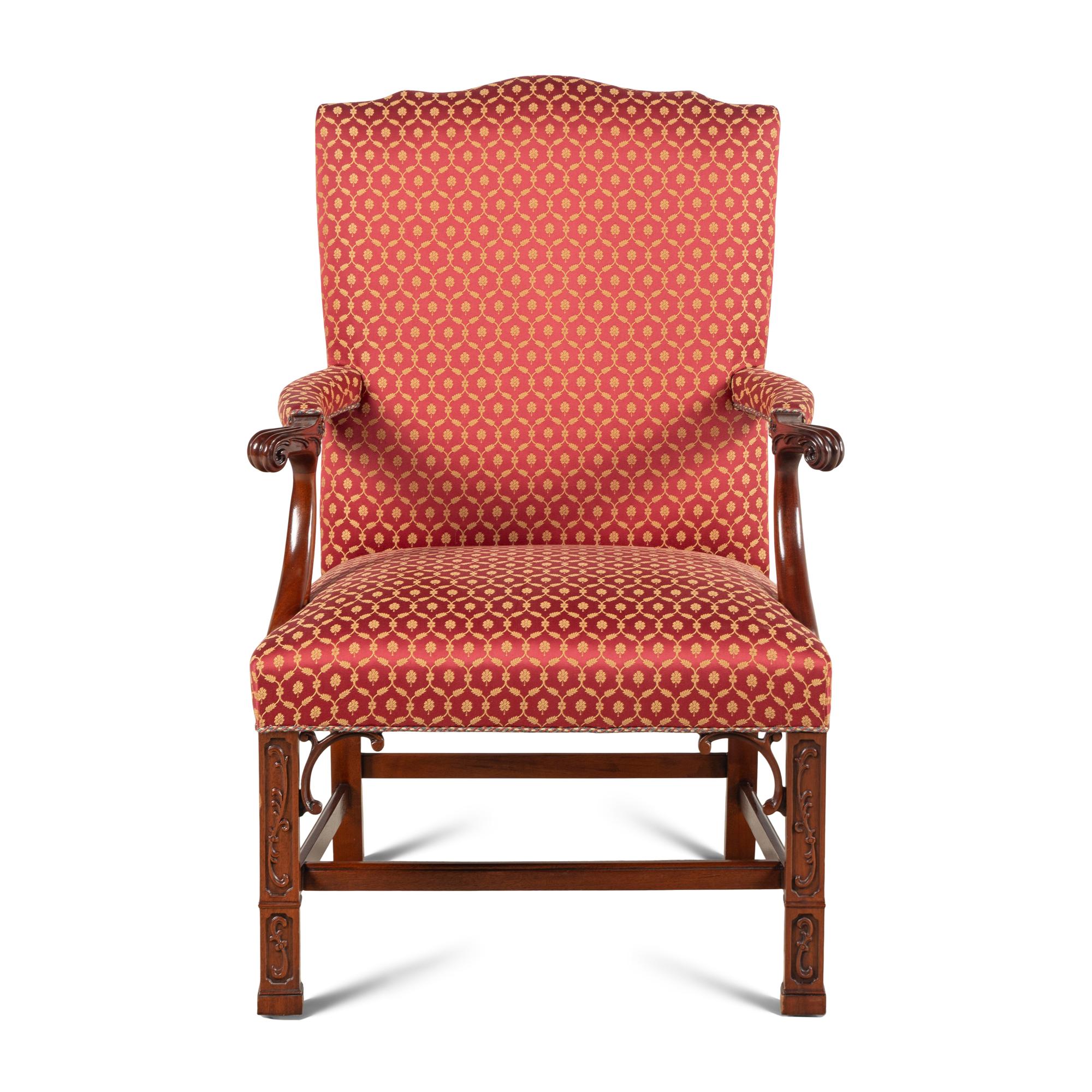 A George III Style Mahogany Library Chair