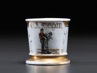 A Seltzer Bottler's Porcelain Occupational Shaving Mug