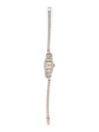 HAMILTON, PLATINUM, WHITE GOLD AND DIAMOND WRISTWATCH