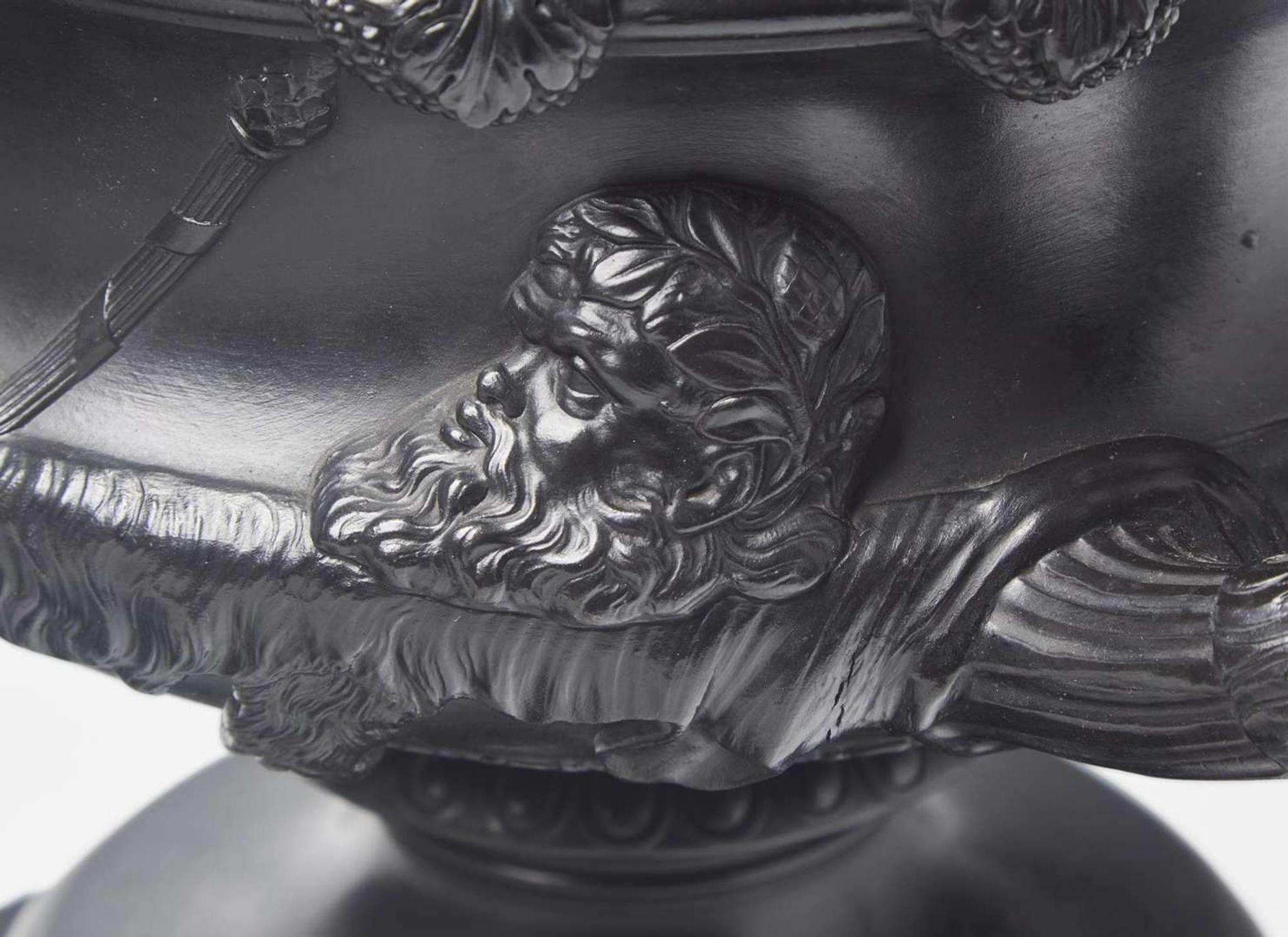 A Large Wedgwood Black Basalt "Warwick" Vase, UK, 19th century
