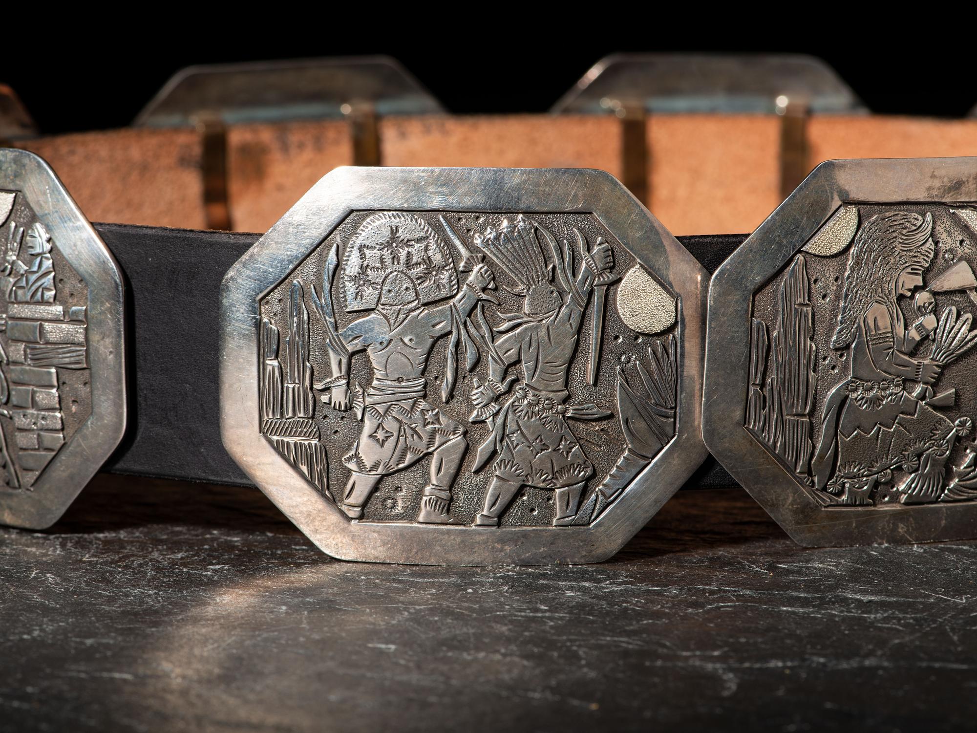 Silver Storyteller Concha Belt, 1994