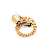 DAVID WEBB, YELLOW GOLD AND TURQUOISE RING