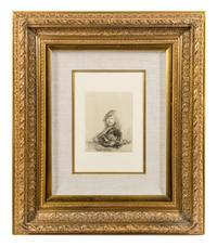 After Rembrandt van Rijn, (Dutch, 1606-1669), Rembrandt Appuye, Plate 21