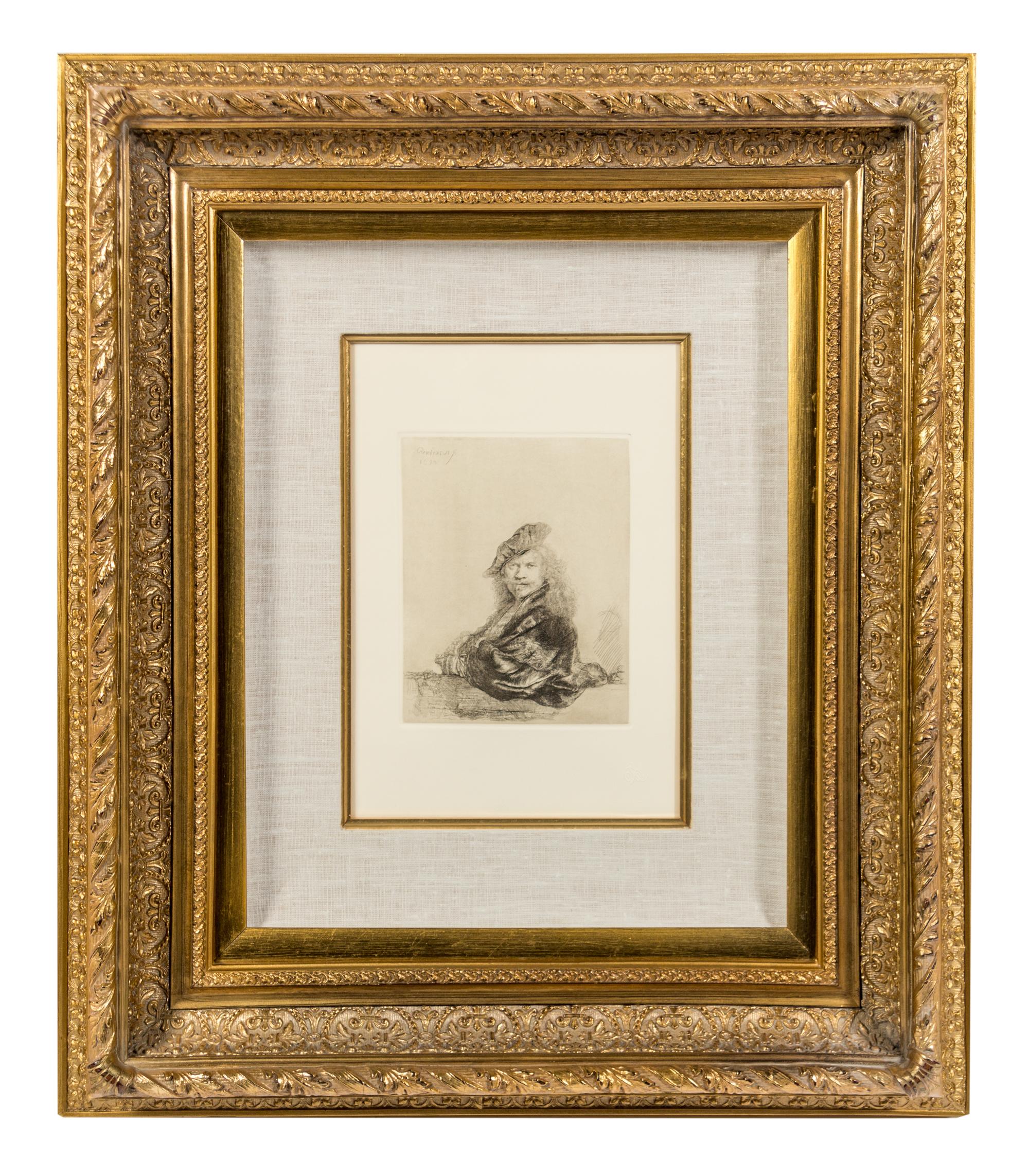 After Rembrandt van Rijn, (Dutch, 1606-1669), Rembrandt Appuye, Plate 21