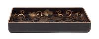 A Japanese Lacquered Kimono Tray Height 4 1/2 x width 33 1/4 x depth 20 inches.