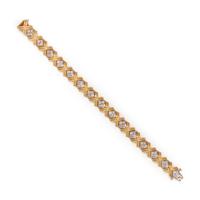 BICOLOR GOLD AND DIAMOND BRACELET