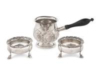 A Pair of Tiffany and Co. Silver Salt Cellars