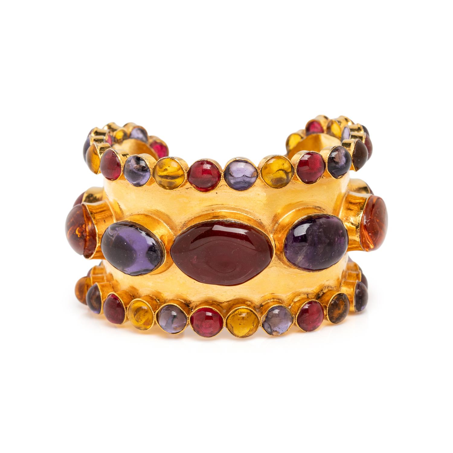 Chanel, Gripoix Pâte de Verre-Studded Cuff
