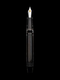 Conway Stewart: Churchill-Ebonite and Silver Trim Limited Edition Fountain Pen and Ink Set