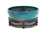 A Turquoise Glazed Bowl Diameter 8 1/4 inches.