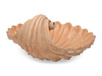 An Large Italian Glazed Terracotta Shell-Form Center Bowl