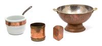 Four Copper and Brass Articles Diameter of largest 11 3/4 inches. — 19TH/20TH CENTURY