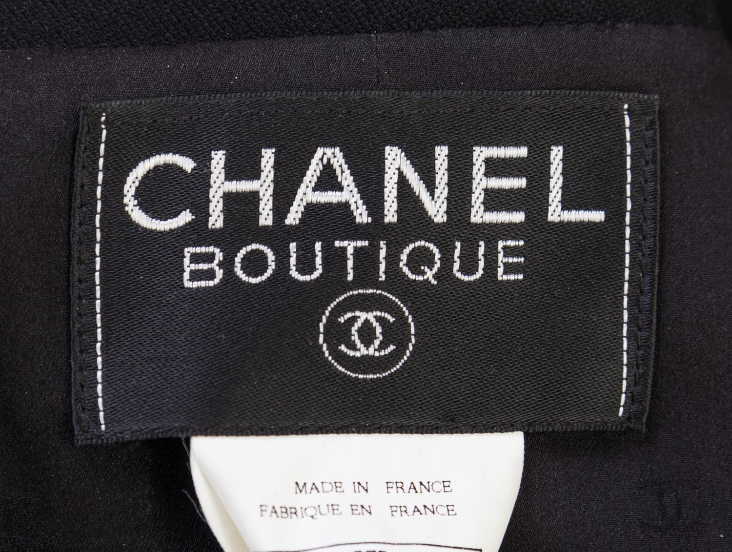 A Chanel Black Wool Coat, Size 38.