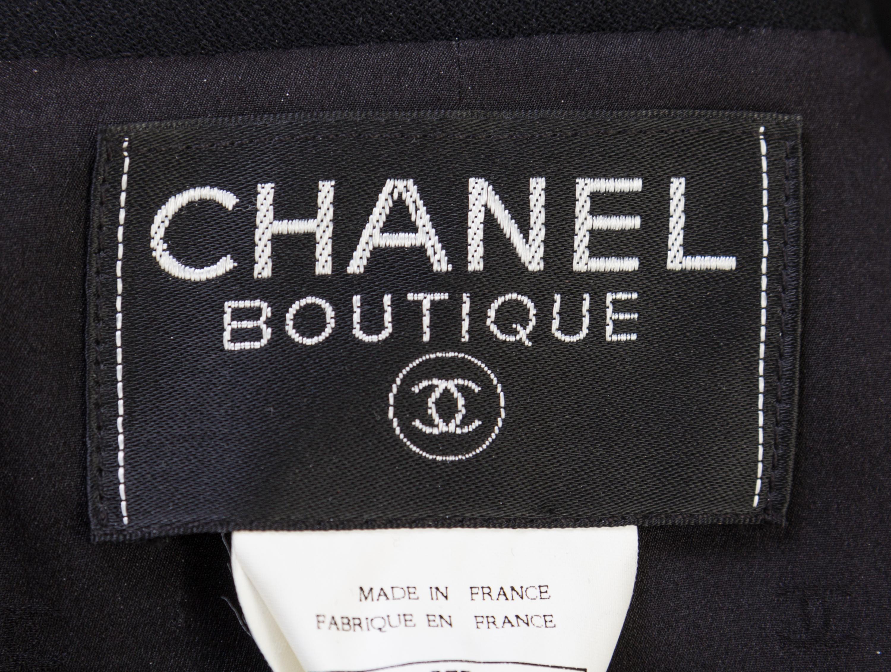 A Chanel Black Wool Coat, Size 38.