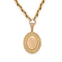 ANTIQUE, YELLOW GOLD LOCKET AND CHAIN