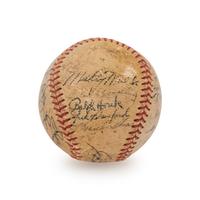 A 1951 World Series Champion New York Yankees Team Signed Autograph Baseball (Beckett Authentication Services) - 27 Signatures