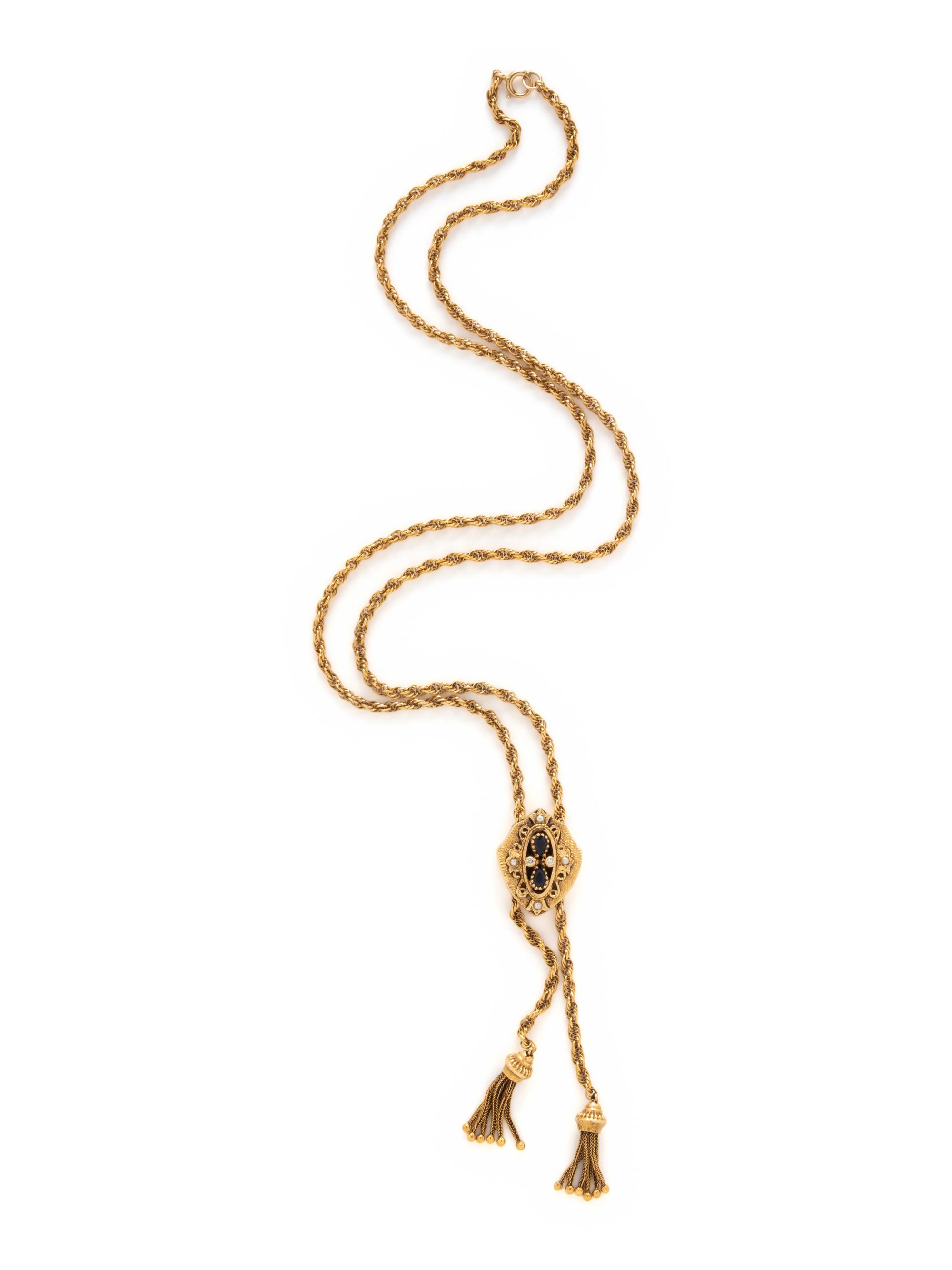 YELLOW GOLD SLIDE NECKLACE