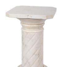 A Pair of Continental Carved Marble Pedestals
