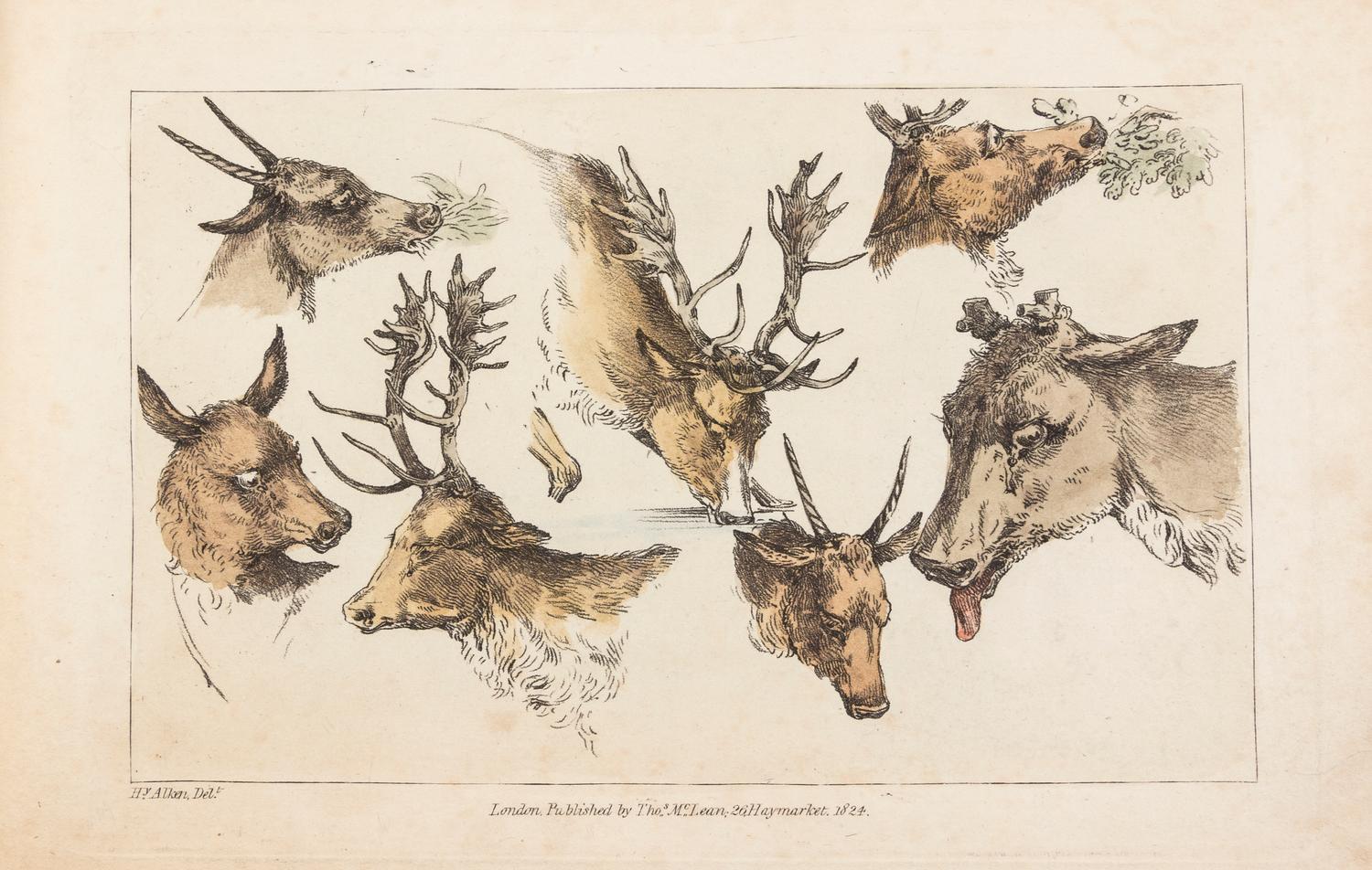 ALKEN, HENRY. Alken's New Scrap Book. London, 1824. With 20 engraved color plates.