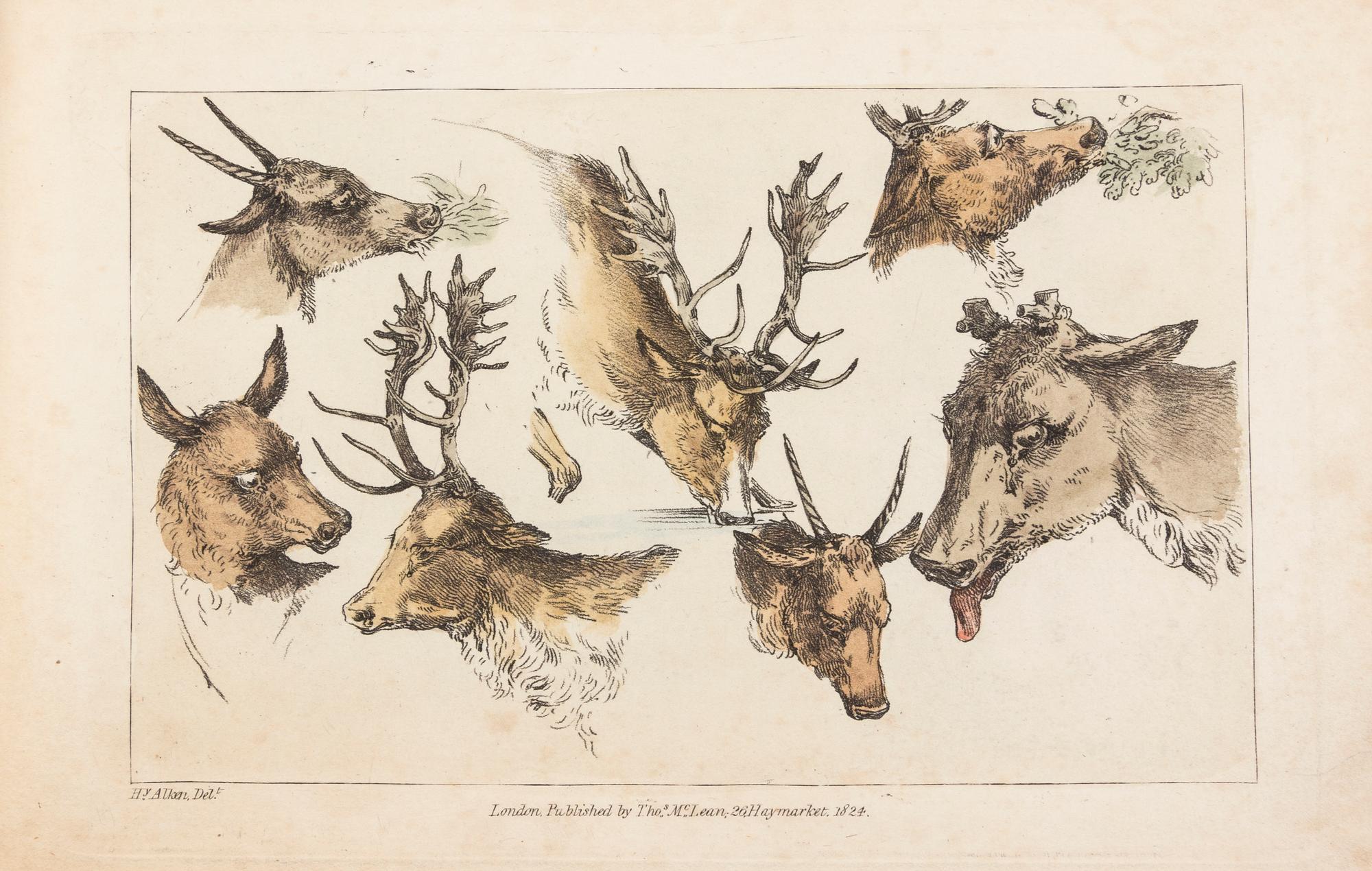 ALKEN, HENRY. Alken's New Scrap Book. London, 1824. With 20 engraved color plates.