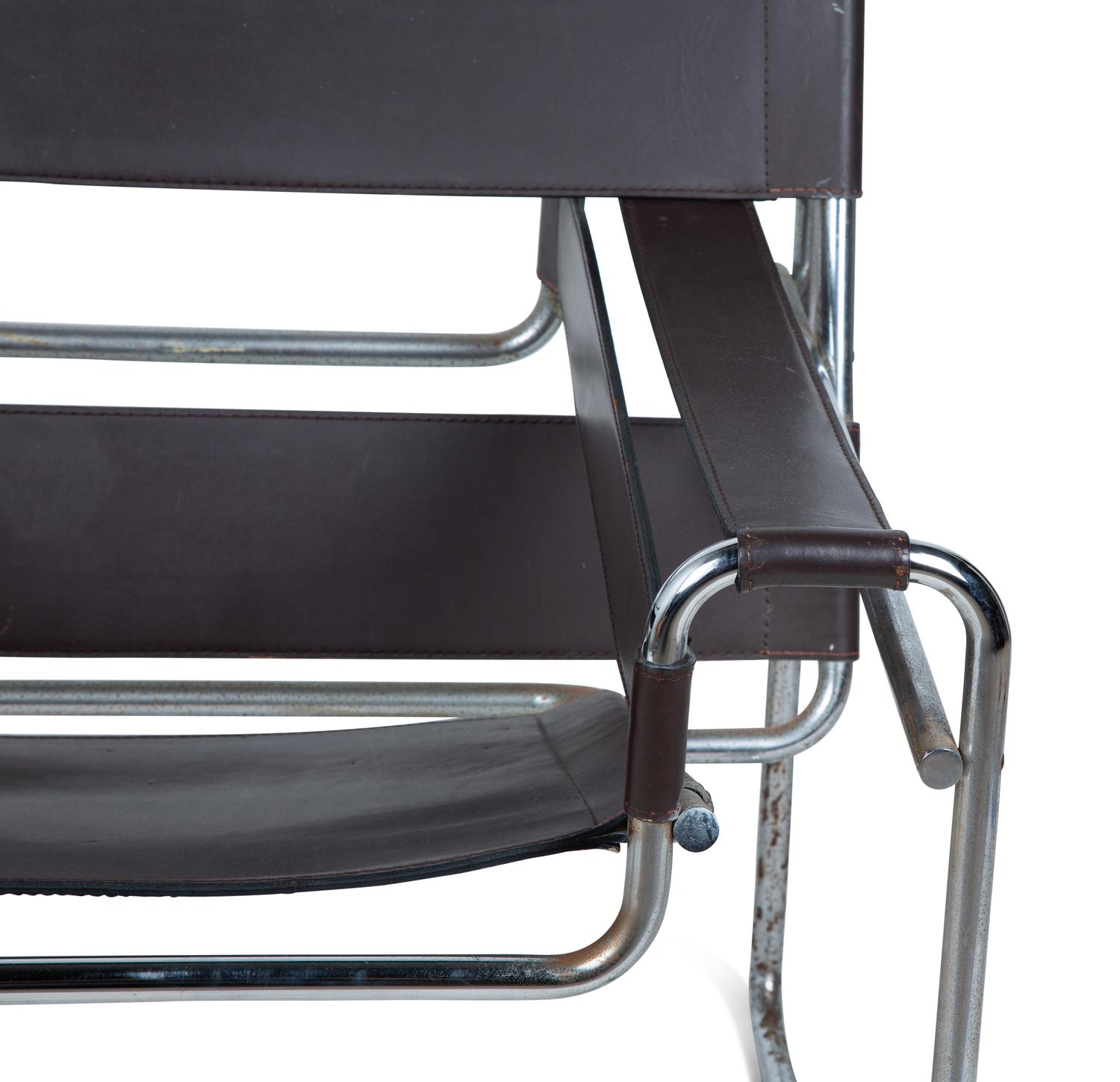 A Marcel Breuer Chrome and Leather Chair — 20TH CENTURY