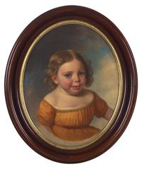 American School 19th Century, A Portrait of a Young Girl
