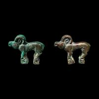 A Pair of Eurasian Bronze Ibexes