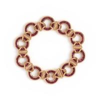 YELLOW GOLD AND GLASS BRACELET