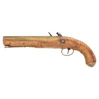 Brass Barreled Flintlock Trade Pistol Retailed by A.W. Spies with a Norfolk VA Capture Inscription