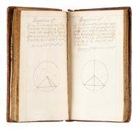 [MANUSCRIPTS - MATHEMATICS]. Notebook containing exercises in geometry and trigonometry. [France, 17th century].