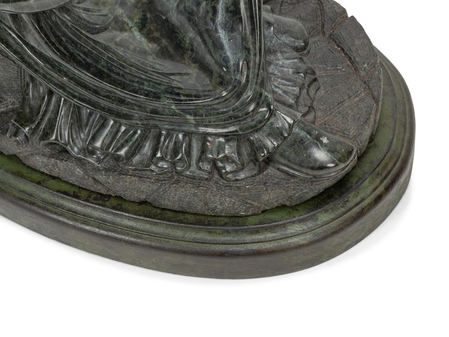 A Continental Carved Marble Figure of Dante Alighieri