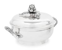 A Pair of Puiforcat Silver-Plate Covered Tureens