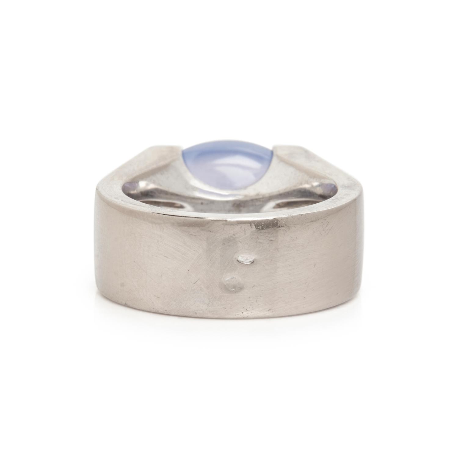 CARTIER, WHITE GOLD AND CHALCEDONY 'TANKISSINE CHEVALIER' RING