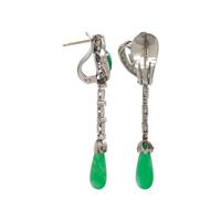 JADE AND DIAMOND EARRINGS