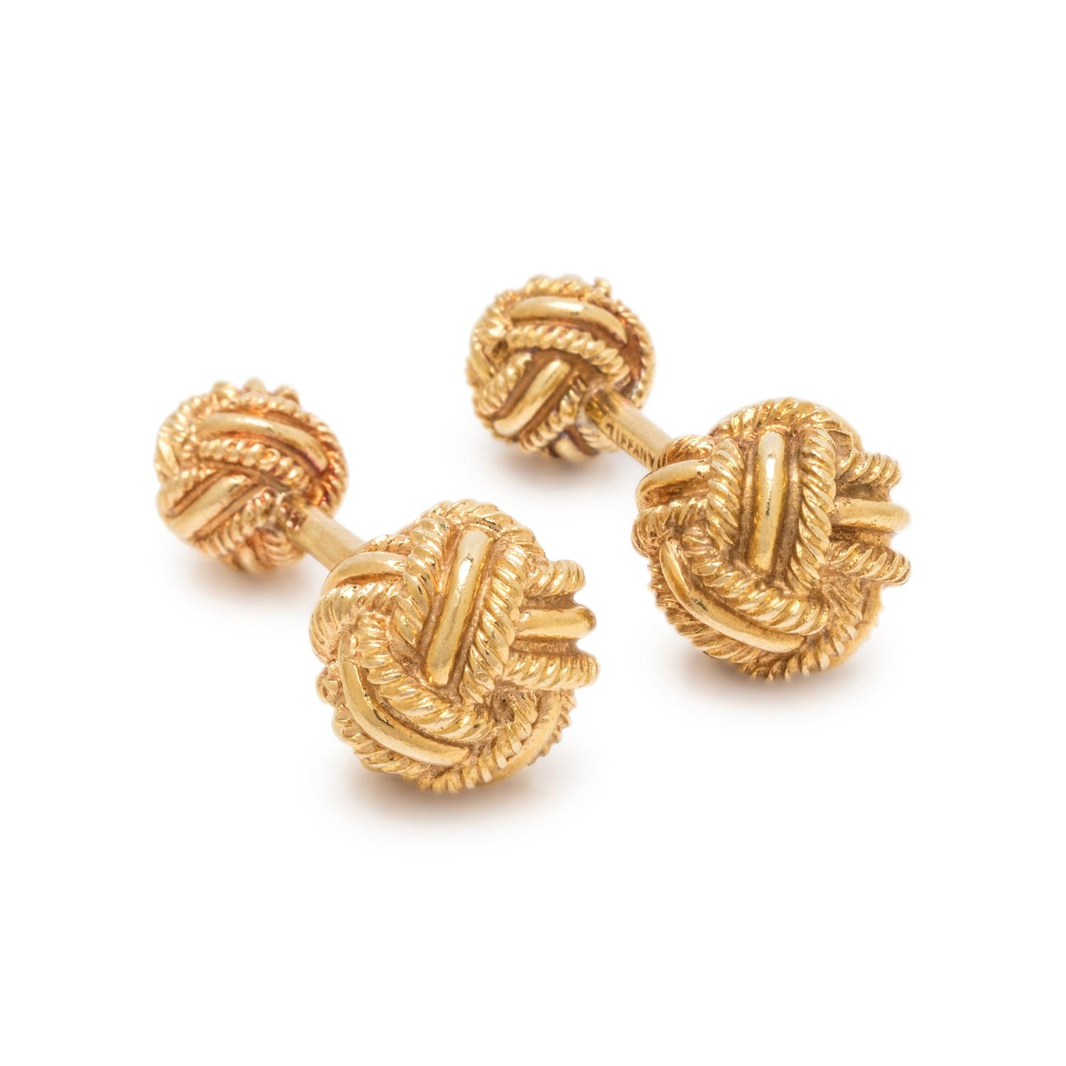 TIFFANY & CO., SCHLUMBERGER, YELLOW GOLD CUFFLINKS