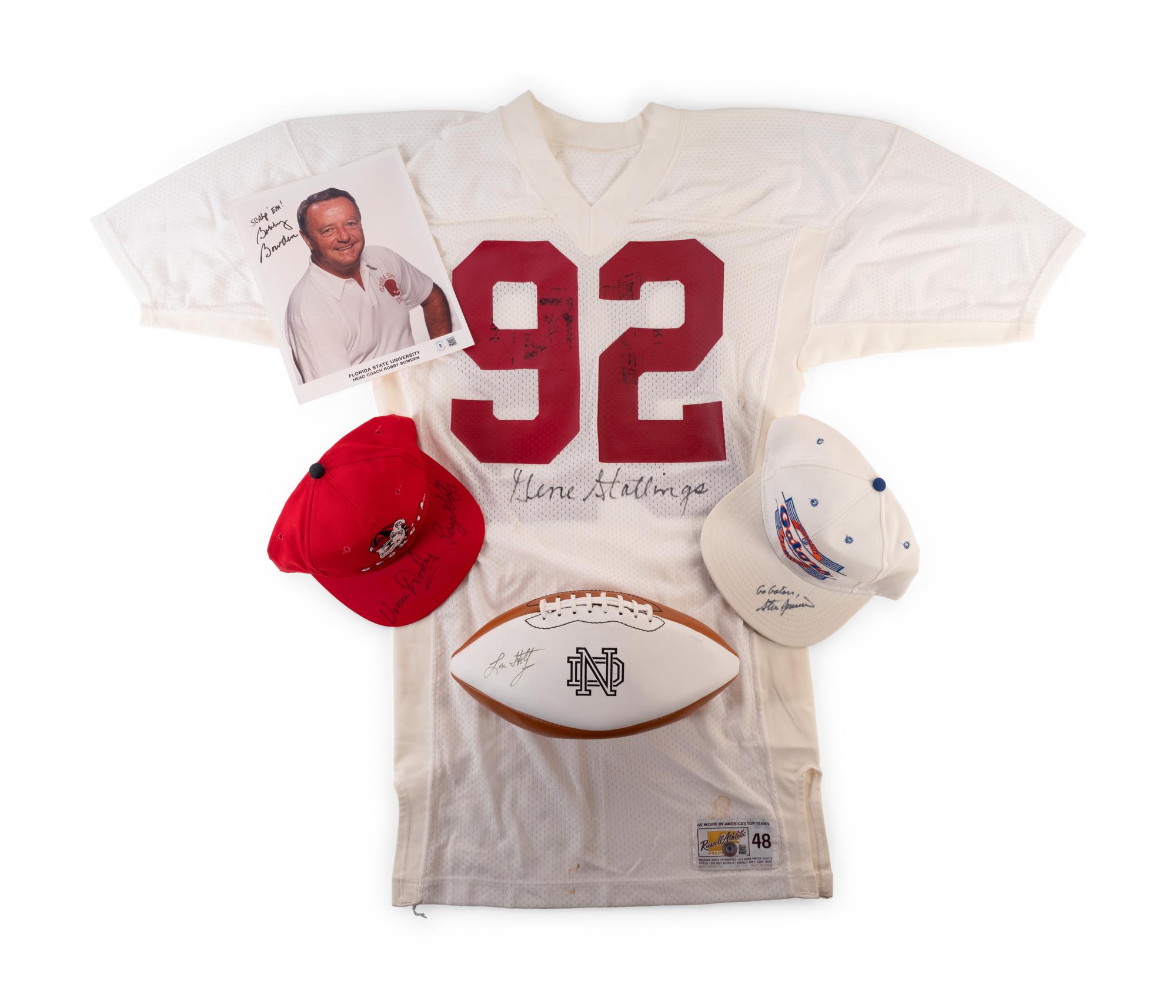 A Group of College Football Hall of Fame Coaches Signed Autograph Items (BAS Beckett Authentication Services Certified),