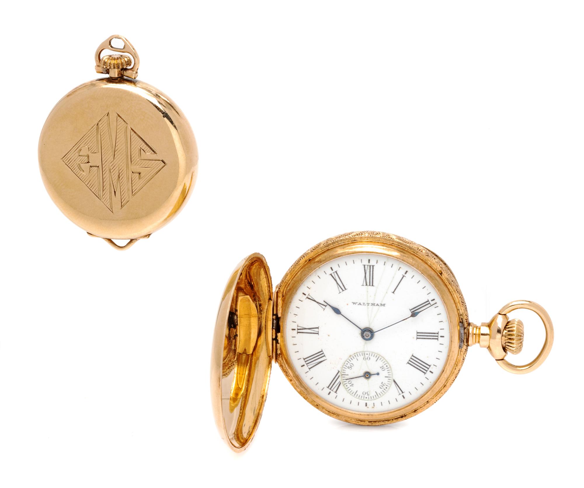 A Collection of Yellow Gold Pocket Watches,